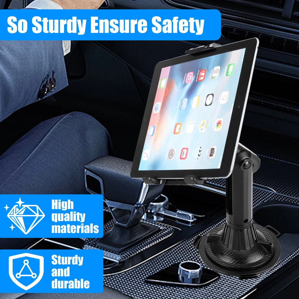 Universal Smart Phone Tablet Car Mount Holder Cup Stand Extendable Neck Cradle - Image 2 of 4
