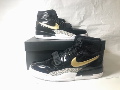 jordan legacy 312 black gold patent