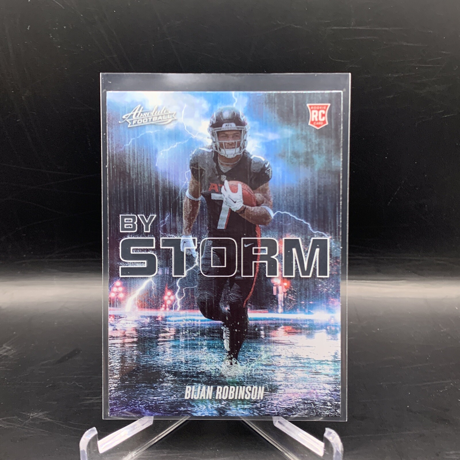 Bijan Robinson 2023 Panini Absolute By Storm RC #BST-6 Atlanta Falcons