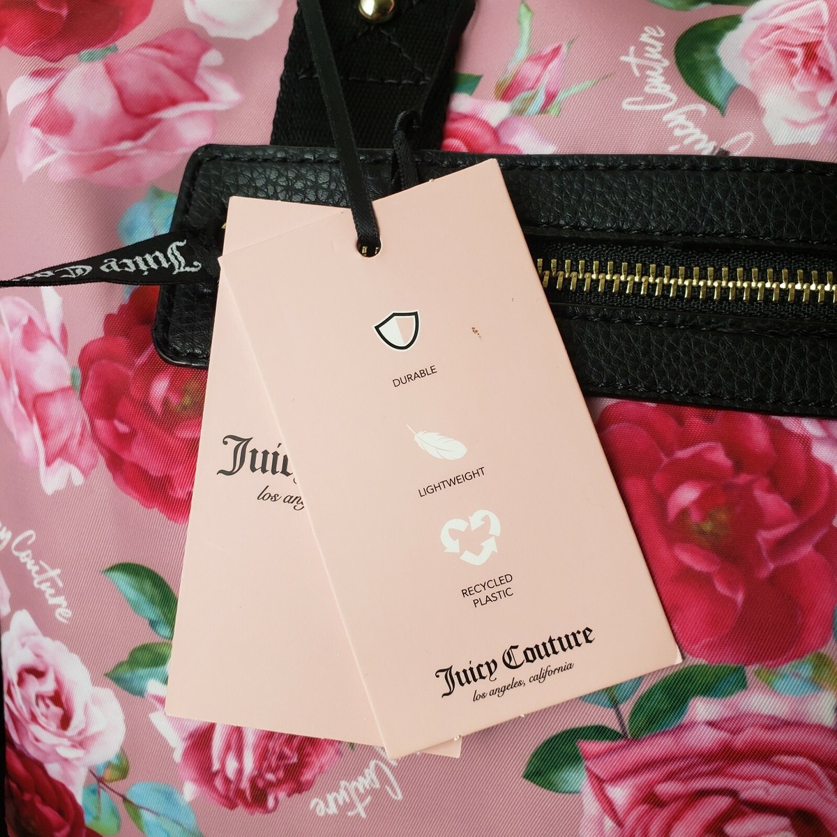 NEW Juicy Couture Mauve Romantic Rose Sport Yourself Backpack New Juicy Couture 3 pc set - overnighter, | Mercari main image 4