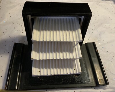 Vintage Wooden Lacquered Black & Gold Cigarette Box - Made In Vietnam