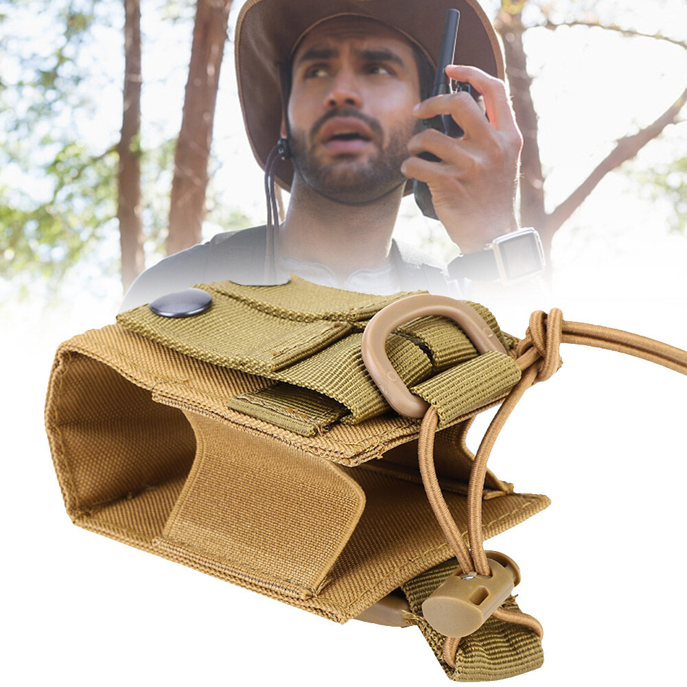 Portable Military Walkie Talkie Bag Pouch Radio Holder Case