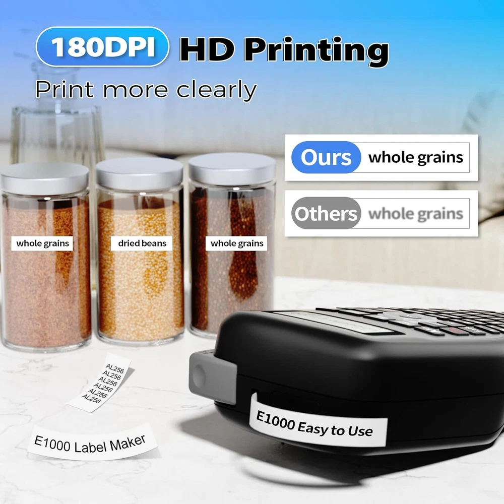 Industrial Label Maker Printer E1000 with 12mm P-Touch TZe-231 Tape  