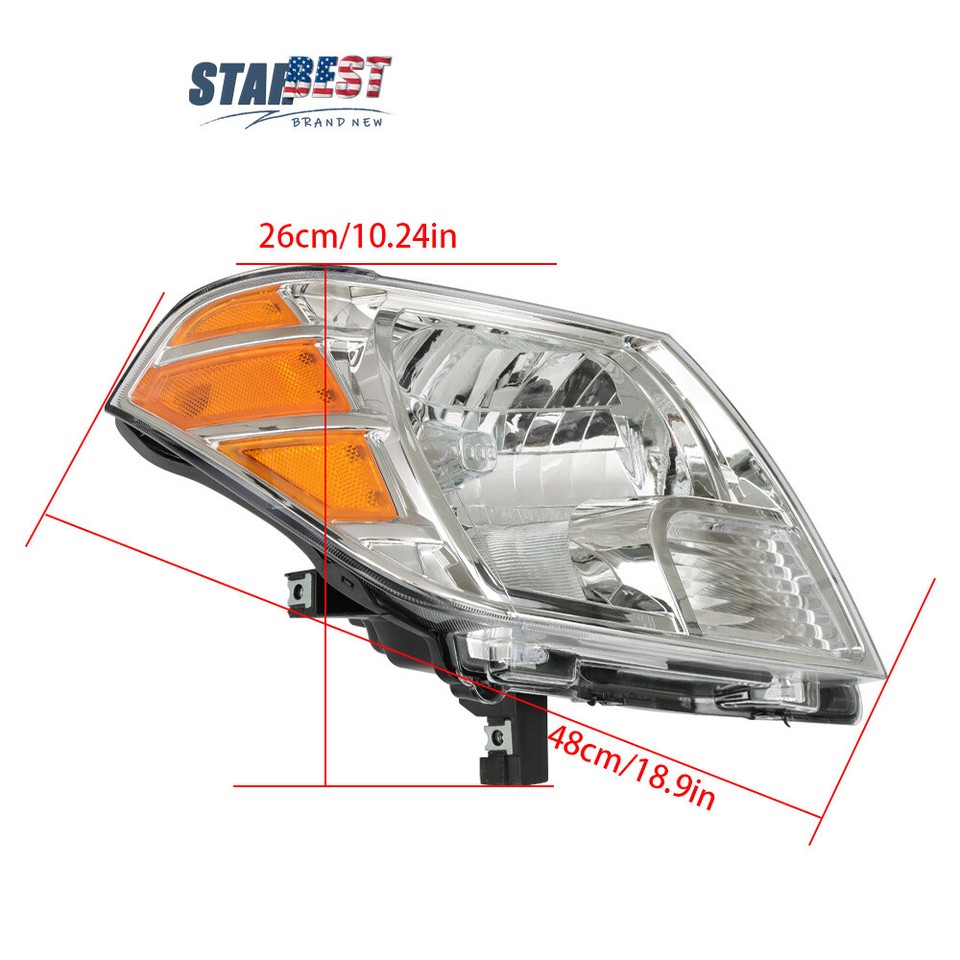 Left&Right Side Headlamps Headlight For Nissan Frontier 2009-2020 Clear ...