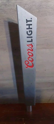 Coors Light Beer Tap Handle 12" Triangular Shaped Classic Red Silver - Picture 5 of 5