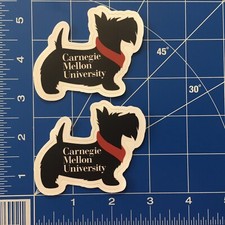 2 Carnegie Mellon University Sticker College Pittsburgh Scottie Dog Academic