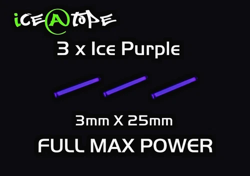 ICEATOPE 3 X ICE PURPLE Isotopes Isotope Betalights 3mm X 25mm FULL MAX POWER