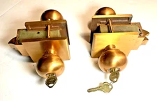 2- 500 UNILOC 144F75 Pair Heavy Duty Commercial Door Knob Lock 233N Keys