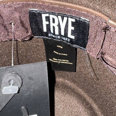 Frye Black Fedora Hat Cowgirl Cowboy Western w/ Band Hat  display picture 1