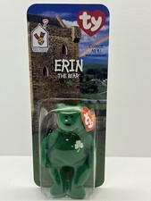 Erin The Bear 1997 McDonalds Ty Beanie Baby with Rare 1993 Oak Brook Tag Errors