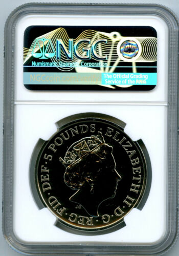 2022 GREAT BRITAIN 5PD NGC MS69 DPL QUEEN'S TUDOR BEASTS LION OF ENGLAND COIN - Picture 2 of 2