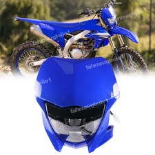 Für Yamaha WR450F WR250F Enduro Supermoto Dirt Bike LED Scheinwerfer+Blaue Maske
