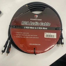 Pearstone 2 RCA Male to 2 RCA Male Audio Cable (15 feet)