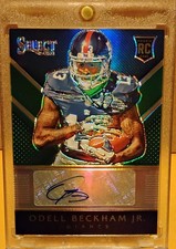 2014 Odell Beckham Jr 5/5 Panini Select Green Prism Refractor Autograph VHTF!!!!
