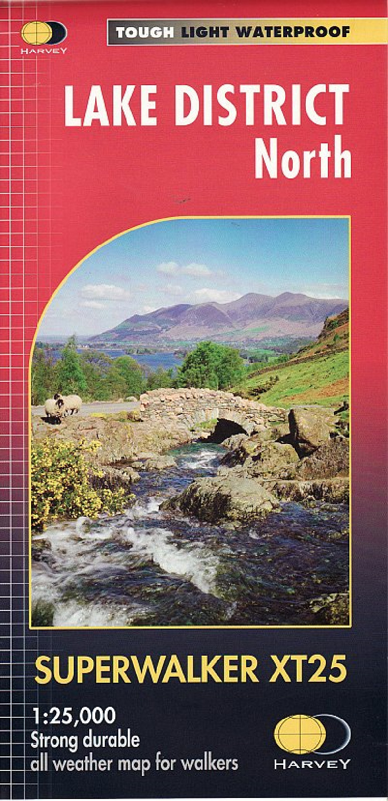 Lake District North Harvey Superwalker map - Skiddaw Blencathra Great Calva