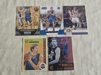 Lot of 5: Dirk Nowitzki (2012-2016) Multiple Brands, No Dupes, Mavericks, HOF