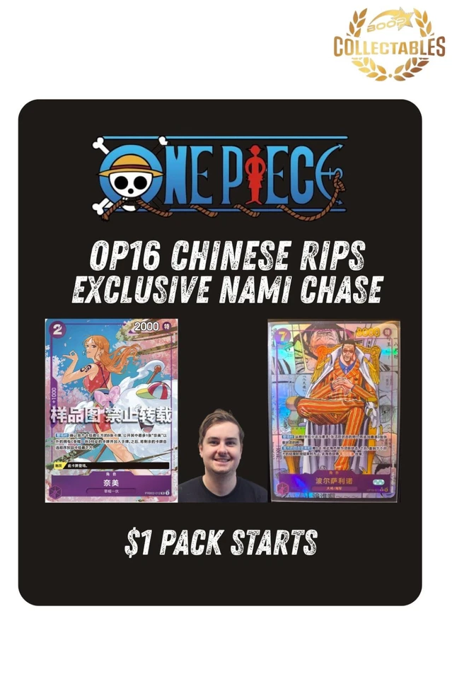 One Piece OP16 Chinese - Exclusive Nami Chase $1 Starts