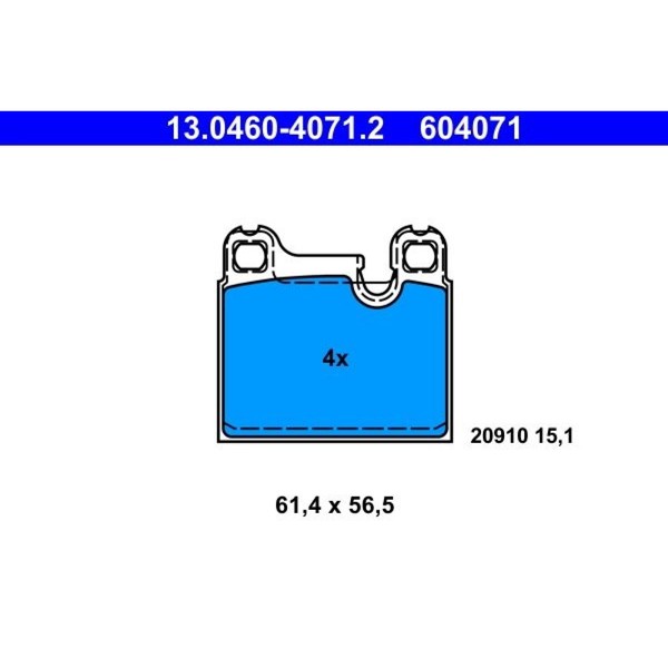 ATE 13.0460-4071.2 Bremsbelagsatz FüR Porsche 911 356 914 912-image