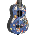 Ortega K2-SP Keiki Designer Series Soprano Ukulele Bundle, Spaceman