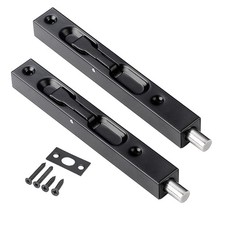 6 Inch Door Latches Stainless Steel Concealed Security French Black 2 PCS