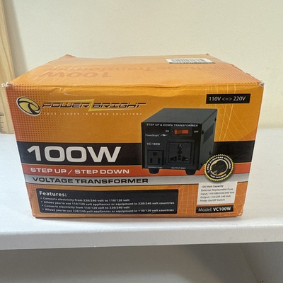 #ad Power Bright VC100W Voltage Transformer 100W  Step Up Step Down 110 120 220 volt $17.99
