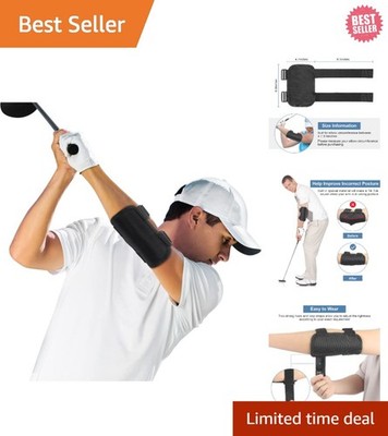 Non-Slip Adjustable Elbow Swing Aid - Tik-Tok Notifications for Swing Accuracy