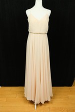 Jenny Yoo Inesse Gown Chiffon Formal Dress Blush Size 4 Bridesmaid