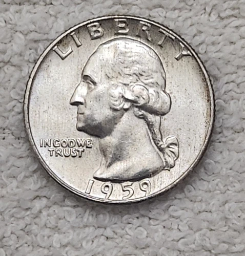 1959 D Washington Quarter Almost Uncirculated 90% Silver 25C FREE SHIPPING