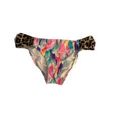 PINK Victoria's Secret Brightly Colored  Leopard Print Bikini Bottoms Sz XS NEW