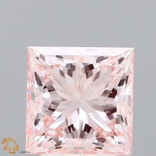 Princess Cut 3.04 Ct Fancy Intense Pink VS1 IGI Certified Lab Grown CVD Diamond