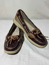 Sperry Women's Top-Sider Angelfish Leather Embossed Anchor Boat Shoes, Size 5.5M