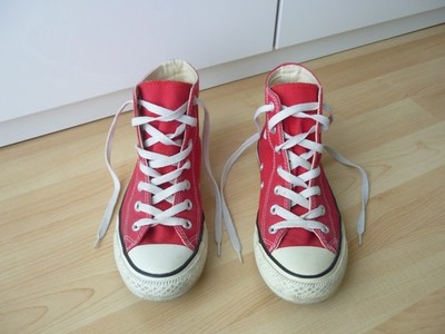 CONVERSE All Star Chucks Sneaker Sportschuhe High Top Gr.37 UK4,5 Rot TOP