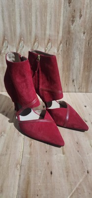 Linea Paolo Suede Pointy Toe Bootie Pumps Size 9