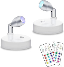 RGB Wireless LED Spotlight, Battery Operated Accent Lights, Indoor Mini Puck Lig