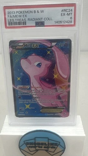 2013 POKEMON B&W LEGEND TREASURES RADIANT COLL #RC24 FULL ART/MEW EX PSA 6
