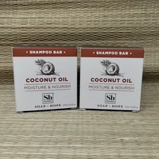 Soapbox Shampoo Bar Coconut Oil Moisture & Nourish 3.1 oz Set of 2 New