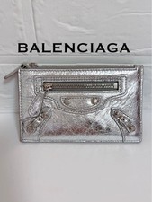 Balenciaga Close To Coin Card Holder Silver Unisex Limited Edition Women's acce