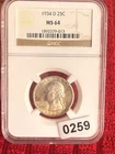 1934-D Washington Quarter Silver Business NGC MS 64 1893379-013 ref#259