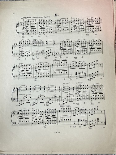 1884 OCTAVEN-ETUDEN German Sheet Musi for PIANOFORTE by Jean Vogt Op. 145 - Picture 7 of 9
