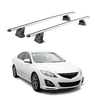 Alu DachträGer FüR Mazda 6 Ii Limo 2007-2012 TÜV T-Nut AbschließBar 2Tlg Silber
