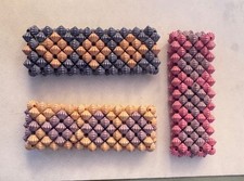 Set of 3 bead, stretchy bracelets