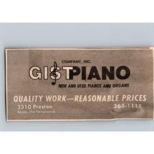 Gistpiano Inc New and Used Pianos & Organs Quality Work Preston 1974 Ad SAH2-M7
