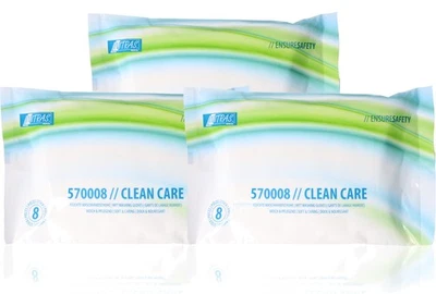 NITRAS MEDICAL 3 x 8 Nitras Clean Care Feuchte Gesicht-Körper-Hände Einmal Waschhandschuhe
