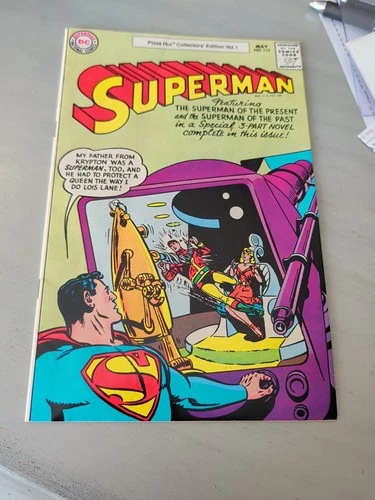 Superman #113 Vintage DC Comic May 1957 Bagged And Boarded Pizza Hut Collectors