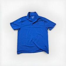 Under Armour Men's XL Blue HeatGear Playoff Polo Shirt Short Sleeve Collared Lo  