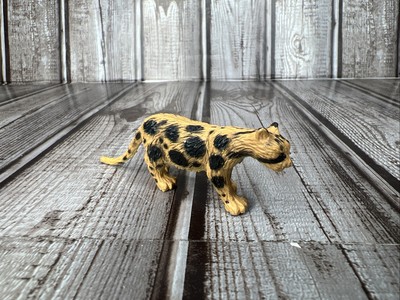 RARE K&M International Ocelot Miniature Toy Plastic Animal Figure