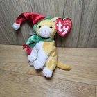 Ty Beanie Baby Jingle Beanies Collection Christmas Jangle Cat Kitten 9cm Decor