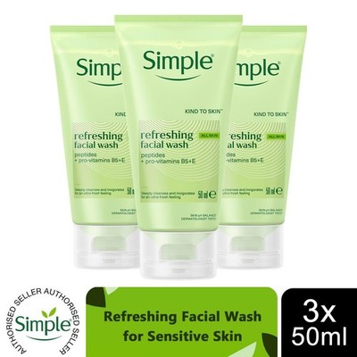 Simple Kind to Skin Purifying Cleansing Lotion 200ml - 3er Pack