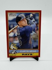 Curtis Mead 2025 Topps Heritage Red Border #326 Tampa Bay Rays