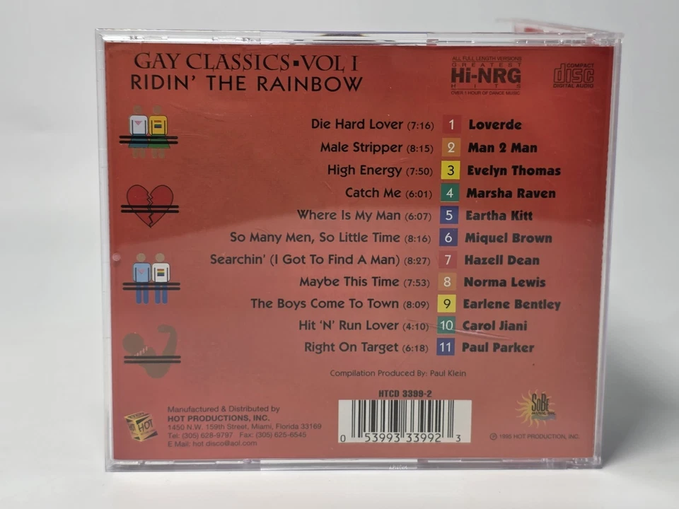 Ridin’ the Rainbow CD Gay Classics Vol 1 Evelyn Thomas Eartha Kitt Hazell Dean - Image 2 of 4